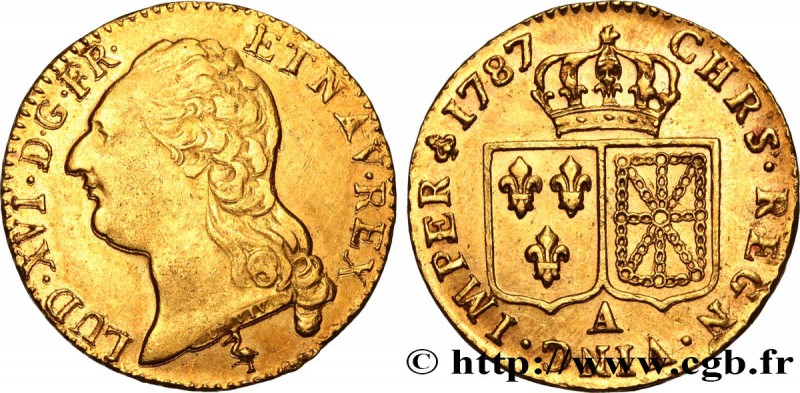 LOUIS XVI
Type : Louis d'or dit "aux écus accolés" 
Date : 1787 
Mint name / ...