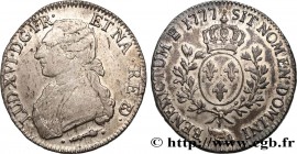 LOUIS XVI
Type : Écu dit “aux branches d'olivier” de Béarn 
Date : 1777 
Mint name / Town : Pau 
Quantity minted : 93567 
Metal : silver 
Milles...