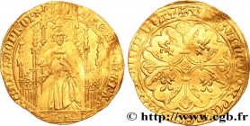 BRITTANY - DUCHY OF BRITTANY - CHARLES OF BLOIS
Type : Royal 
Date : c. 1358-1359 
Metal : gold 
Diameter : 26,5 mm
Orientation dies : 8 h.
Weig...
