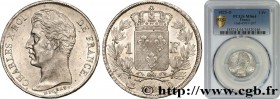 CHARLES X
Type : 1 franc Charles X, matrice du revers à cinq feuilles 
Date : 1825 
Mint name / Town : Lyon 
Quantity minted : 40313 
Metal : sil...