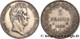 LOUIS-PHILIPPE I
Type : 5 francs type Tiolier sans le I, tranche en creux 
Date : 1830 
Mint name / Town : Paris 
Quantity minted : 2.420.032 
Me...