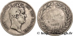 LOUIS-PHILIPPE I
Type : 5 francs type Tiolier avec le I, tranche en creux 
Date : 1830 
Mint name / Town : Perpignan 
Quantity minted : 11541 
Me...