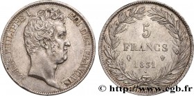 LOUIS-PHILIPPE I
Type : 5 francs type Tiolier avec le I, tranche en creux 
Date : 1831 
Mint name / Town : Perpignan 
Quantity minted : 356162 
M...