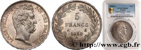 LOUIS-PHILIPPE I
Type : 5 francs Louis-Philippe type Tiolier avec le I, tranche en relief 
Date : 1830 
Mint name / Town : Paris 
Quantity minted ...