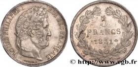 LOUIS-PHILIPPE I
Type : 5 francs Ier type Domard, tranche en creux 
Date : 1831 
Mint name / Town : Lyon 
Quantity minted : --- 
Metal : silver ...