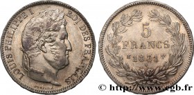 LOUIS-PHILIPPE I
Type : 5 francs Ier type Domard, tranche en relief 
Date : 1831 
Mint name / Town : La Rochelle 
Quantity minted : 842417 
Metal...