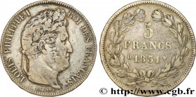 LOUIS-PHILIPPE I
Type : 5 francs IIe type Domard Hybride, tranche en relief 
Date : 1831 
Mint name / Town : La Rochelle 
Quantity minted : --- 
...