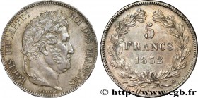 LOUIS-PHILIPPE I
Type : 5 francs IIe type Domard 
Date : 1832 
Mint name / Town : Strasbourg 
Quantity minted : 1723009 
Metal : silver 
Millesi...