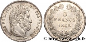 LOUIS-PHILIPPE I
Type : 5 francs IIe type Domard 
Date : 1832 
Mint name / Town : Marseille 
Quantity minted : 1183461 
Metal : silver 
Millesim...
