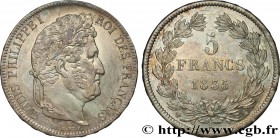 LOUIS-PHILIPPE I
Type : 5 francs IIe type Domard 
Date : 1835 
Mint name / Town : Marseille 
Quantity minted : 372556 
Metal : silver 
Millesima...
