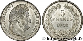 LOUIS-PHILIPPE I
Type : 5 francs IIe type Domard 
Date : 1836 
Mint name / Town : Bordeaux 
Quantity minted : 296309 
Metal : silver 
Millesimal...