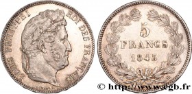 LOUIS-PHILIPPE I
Type : 5 francs, IIe type Domard 
Date : 1843 
Mint name / Town : Rouen 
Quantity minted : 2457312 
Metal : silver 
Millesimal ...