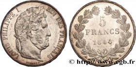 LOUIS-PHILIPPE I
Type : 5 francs IIIe type Domard 
Date : 1844 
Mint name / Town : Rouen 
Quantity minted : 306.142 
Metal : silver 
Millesimal ...