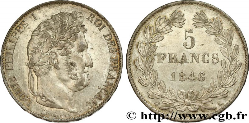 LOUIS-PHILIPPE I
Type : 5 francs IIIe type Domard 
Date : 1846 
Mint name / T...