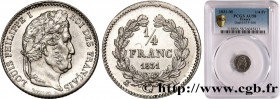 LOUIS-PHILIPPE I
Type : 1/4 franc Louis-Philippe 
Date : 1831 
Mint name / Town : Toulouse 
Quantity minted : 6825 
Metal : silver 
Millesimal f...