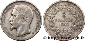 II REPUBLIC
Type : 5 francs Louis-Napoléon 
Date : 1852 
Mint name / Town : Strasbourg 
Quantity minted : 41321 
Metal : silver 
Millesimal fine...