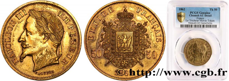 SECOND EMPIRE
Type : 50 francs Napoléon III, tête laurée, FACTICE pour le Film ...