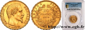 SECOND EMPIRE
Type : 20 francs or Napoléon III, tête nue 
Date : 1859 
Mint name / Town : Paris 
Quantity minted : 20163578 
Metal : gold 
Mille...