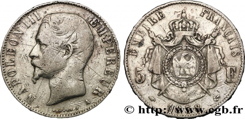 SECOND EMPIRE
Type : 5 francs Napoléon III, tête nue 
Date : 1858 
Mint name ...