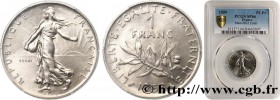 V REPUBLIC
Type : Essai de 1 franc Semeuse, nickel 
Date : 1959 
Mint name / Town : Paris 
Quantity minted : 4000 
Metal : nickel 
Diameter : 24...
