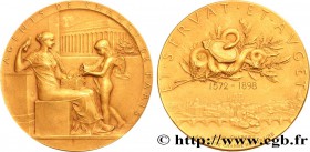 PARIS STOCK EXCHANGE - BROKERS
Type : Agents de change de Paris, fini mat 
Date : 1898 
Metal : gold 
Diameter : 50 mm
Engraver : Oscar Roty 
We...