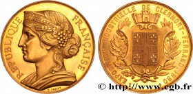 III REPUBLIC
Type : Médaille de récompense, exposition industrielle 
Date : 1880 
Mint name / Town : Clermont-Ferrand 
Metal : gold 
Diameter : 3...