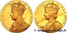 GREAT-BRITAIN - ANNE STUART - GEORGE VI
Type : Médaille de couronnement, Georges VI et Élisabeth 
Date : 1937 
Metal : gold 
Diameter : 56,5 mm
E...