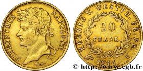 GERMANY - KINGDOM OF WESTPHALIA - JÉRÔME NAPOLÉON
Type : 20 Franken 
Date : 1811 
Mint name / Town : Cassel 
Quantity minted : 18903 
Metal : gol...