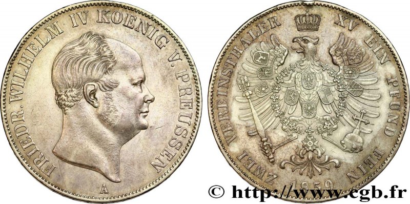 GERMANY - KINGDOM OF PRUSSIA - FREDERICK-WILLIAM IV
Type : 2 Thaler 
Date : 18...