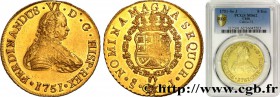 CHILE - FERDINAND VI
Type : 8 Escudos 
Date : 1751 
Mint name / Town : Santiago du Chili 
Quantity minted : - 
Metal : gold 
Millesimal fineness...