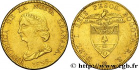 COLOMBIA - REPUBLIC OF NEW GRANADA
Type : 16 Pesos en or 
Date : 1838 
Mint name / Town : Bogota 
Quantity minted : - 
Metal : gold 
Millesimal ...