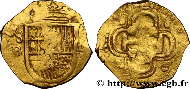SPAIN - KINGDOM OF SPAIN - PHILIP II
Type : 2 Escudos 
Date : N.D. 
Mint name...