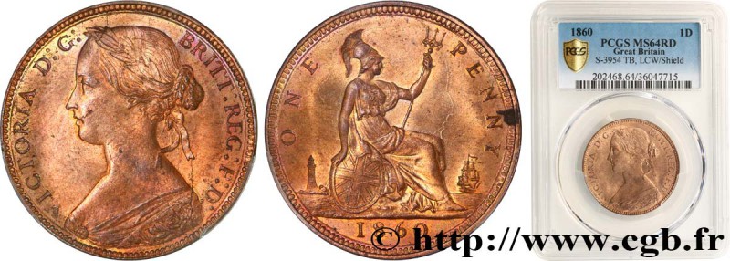 GREAT-BRITAIN - VICTORIA
Type : 1 Penny “Bun Head” 
Date : 1860 
Quantity min...