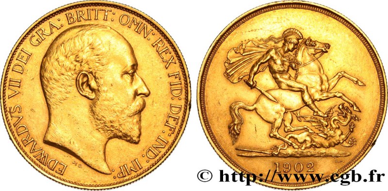GREAT-BRITAIN - ANNE STUART - EDWARD VII
Type : 5 Pounds (cinq souverains) 
Da...