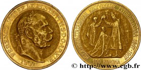 HUNGARY - KINGDOM OF HUNGARY - FRANCIS-JOSEPH I
Type : 100 Korona 
Date : 1907 
Mint name / Town : Kremnitz 
Quantity minted : 10897 
Metal : gol...