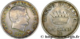 ITALY - KINGDOM OF ITALY - NAPOLEON I
Type : 15 Soldi 
Date : 1814 
Mint name / Town : Milan 
Quantity minted : 371 
Metal : silver 
Millesimal ...