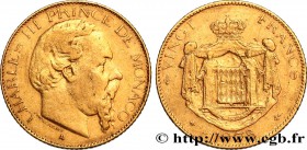 MONACO - PRINCIPALITY OF MONACO - CHARLES III
Type : 20 Francs 
Date : 1878 
Mint name / Town : Paris 
Quantity minted : 50000 
Metal : gold 
Mi...