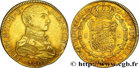 PERU - FERDINAND VII
Type : 8 Escudos 
Date : 1809 
Mint name / Town : Lima 
Quantity minted : - 
Metal : gold 
Millesimal fineness : 875 ‰
Dia...