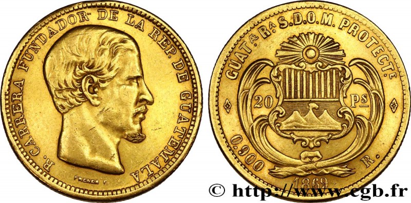 REPUBLIC OF GUATEMALA
Type : 20 Pesos Rafael Carrera 
Date : 1869 
Mint name ...