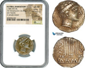 Illyria, Damastium (Damastion) AR Tetradrachm (13.45g) c. 400-345 BC, Obv.: Apollo head right, Rev.: Ornate tripod, NGC Ch VF, Strike 3/5, Surface 2/5...