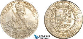 Austria, Ferdinand I, Taler ND (1564-95) Hall Mint, Silver, Dav-8099, cleaned, EF