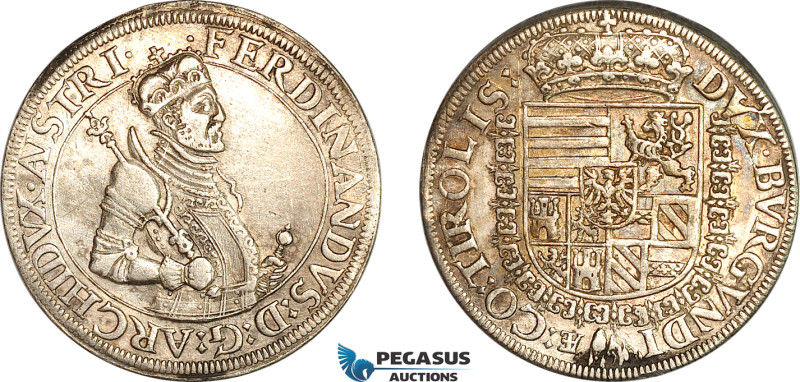 Austria, Ferdinand I, Taler ND (1564-95) Hall Mint, Silver, Dav-8097, cleaned, V...
