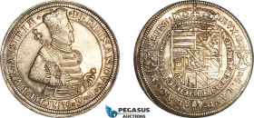 Austria, Ferdinand I, Taler ND (1564-95) Ensisheim Mint, Silver, Dav-8089, lustrous, Old cabinet toning, EF