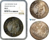 Austria, Bohemia, Ferdinand II, Taler 1624, Prague Mint, Silver, Dav-3136, Exceptional example!, Old cabinet toning, NGC MS61