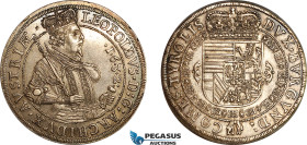 Austria, Leopold V, Taler 1632, Hall Mint, Silver, Dav-3338b, Lustrous, old cabinet toning, AU