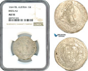 Austria, Silesia, Leopold I, 15 Kreuzer 1664 FBL, Glatz Mint (Poland), Silver, Her-101, NGC AU55, Very rare!