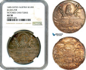 Austria, Leopold I, Silver Medal 1685, Victories Against the Turks, By L. G. Lauffer, Julius-258, Magenta toning, very rare condition, NGC AU58, Top P...