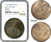 Austria, Joseph I, Taler 1713, Hall Mint, Silver, Dav-1050, Lustrous with dark cabinet toning, NGC AU58
