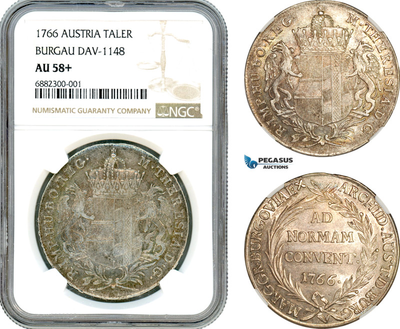 Austria, Maria Theresa, Taler 1766, Burgau Mint, Silver, Dav-1148, Light toning,...