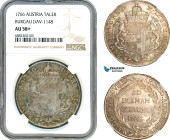 Austria, Maria Theresa, Taler 1766, Burgau Mint, Silver, Dav-1148, Light toning, NGC AU58+